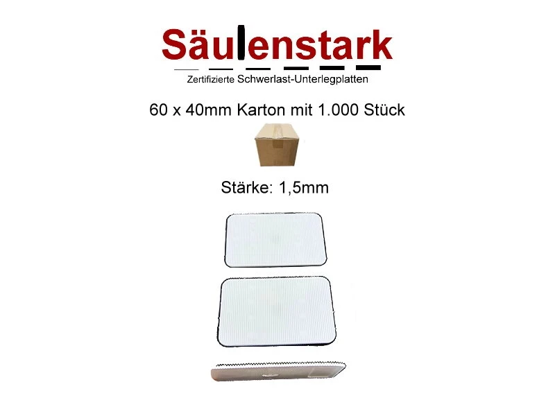 Säulenstark Unterlegplatten