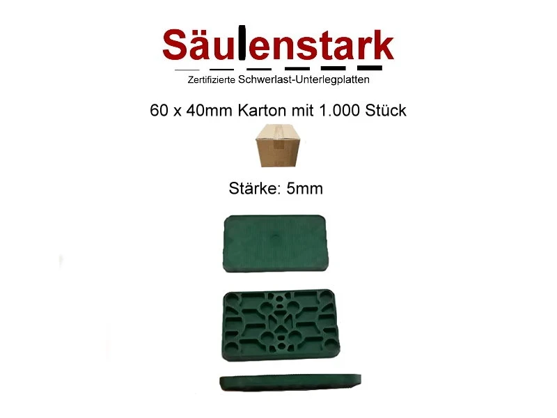 Säulenstark Unterlegplatten