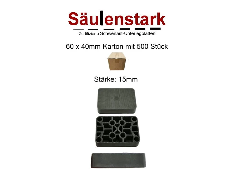 Säulenstark Unterlegplatten