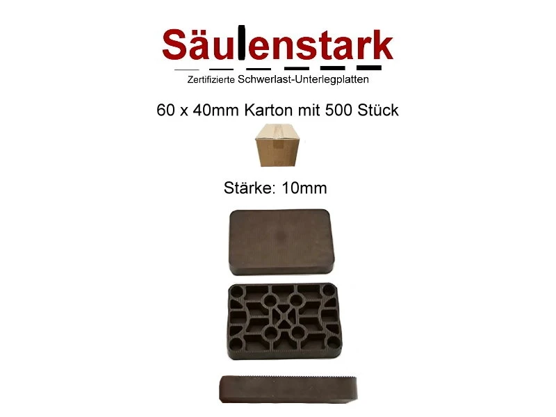 Säulenstark Unterlegplatten