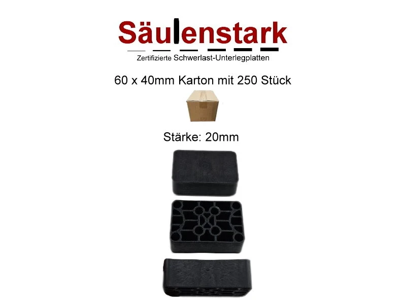 Säulenstark Unterlegplatten